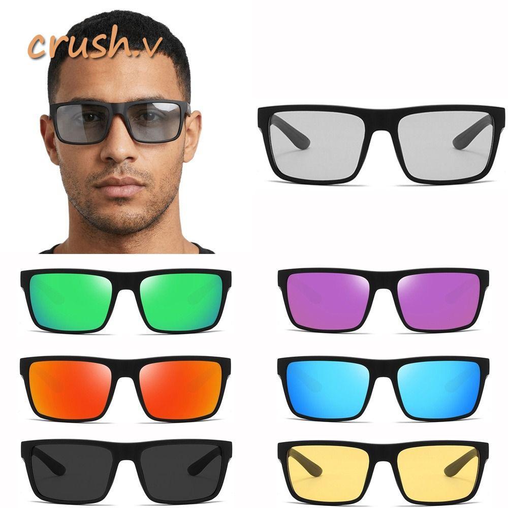 [CRUSH] แว่นกันแดดโพลาไรซ์, UV400 Classic Design Sports Sun Glasses, Fashion Square Frame HD Polariz