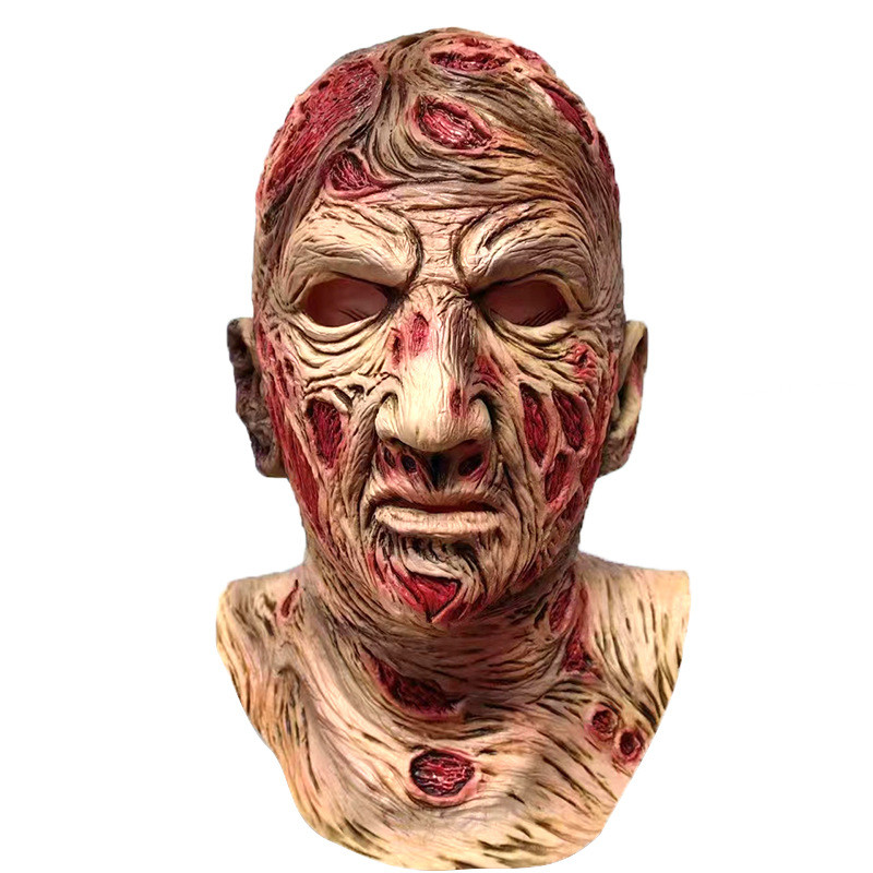Freddy Mask, Movie Halloween Horror Latex Ghost Mask, Jason Freddy Headgear Elegance และบรรยากาศ
