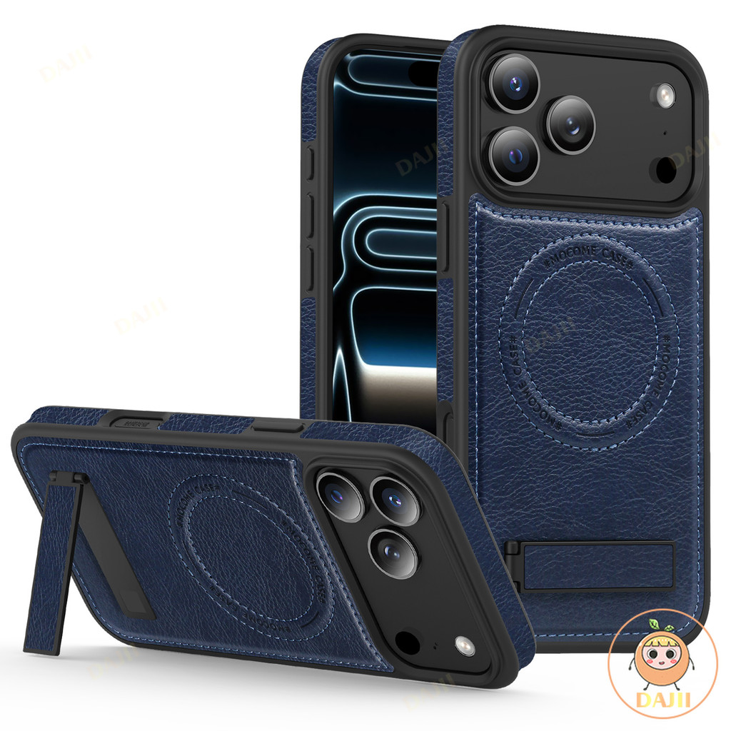 DAJII เคสแม่เหล็กหนังวินเทจเข้ากันได้กับ IPhone 17 16 15 14 13 12 11 Pro Max พร้อมการป้องกันกันกระแทกทั้งตัวรองรับมุมมองหลายมุม