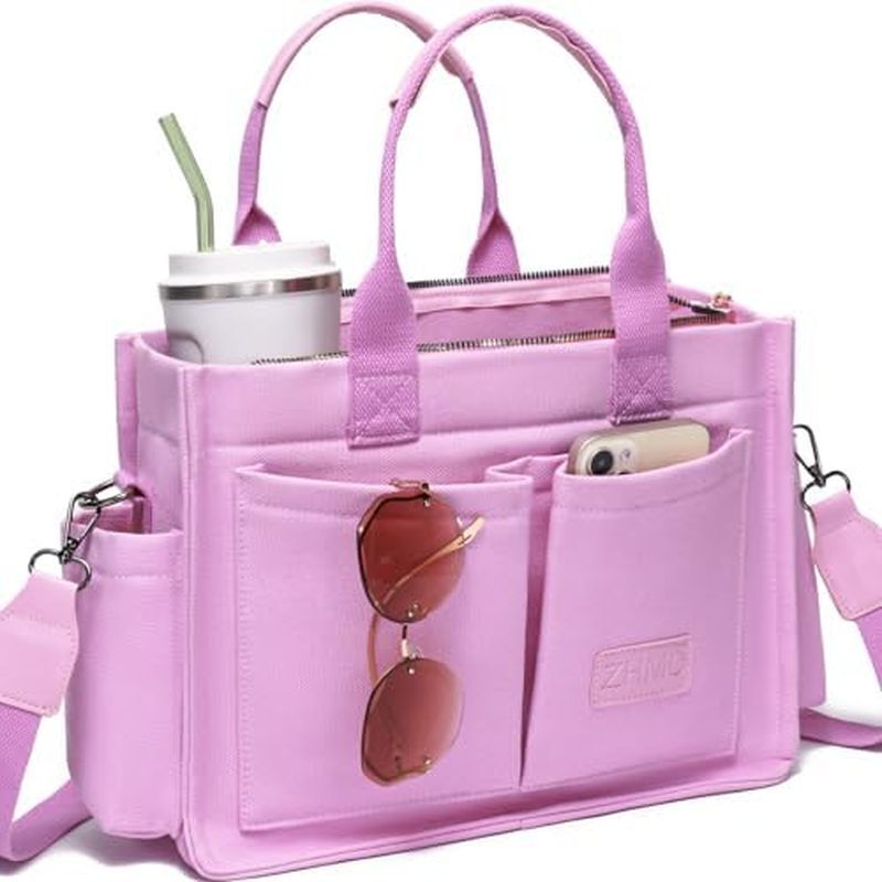 Canvas Tote Bag for Women,Women's Bags Crossbody Bags Work Laptop Tote Bag Large Handbags Purse for 