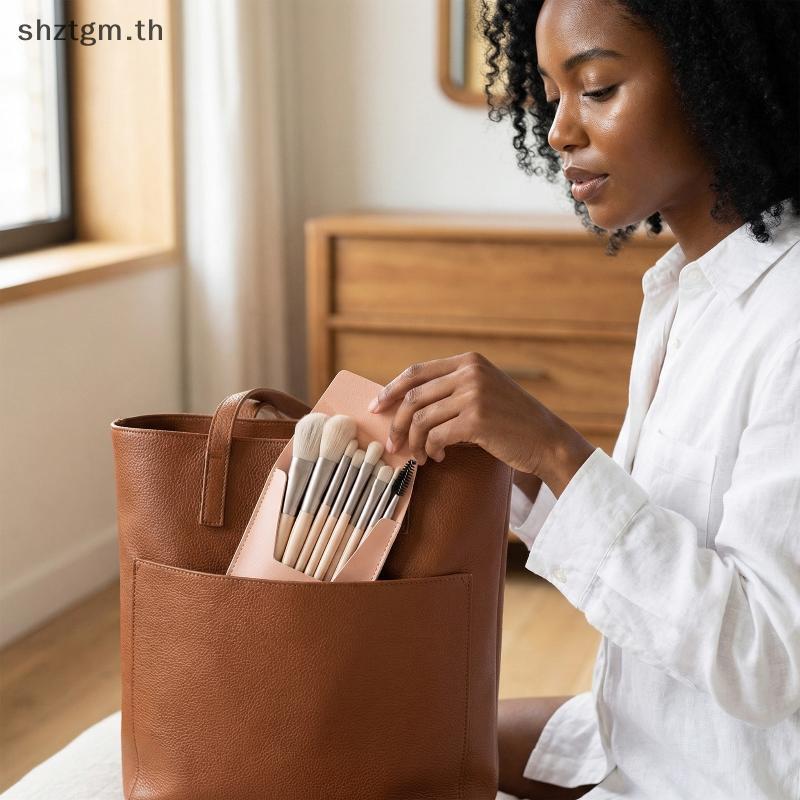SHZTGM ชุดแปรงแต่งหน้า 8 ชิ้นสําหรับรองพื้น, คอนซีลเลอร์, ดวงตา & บลัชออน TH