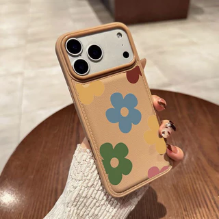 ดอกไม้สีเต็มหน้าจอ รุ่นใหม่ สําหรับ iPhone 17 16 15 14 13PRO 12 12pro 11 14/15plus 17ProMax 17Pro เคสโทรศัพท์กันกระแทก
