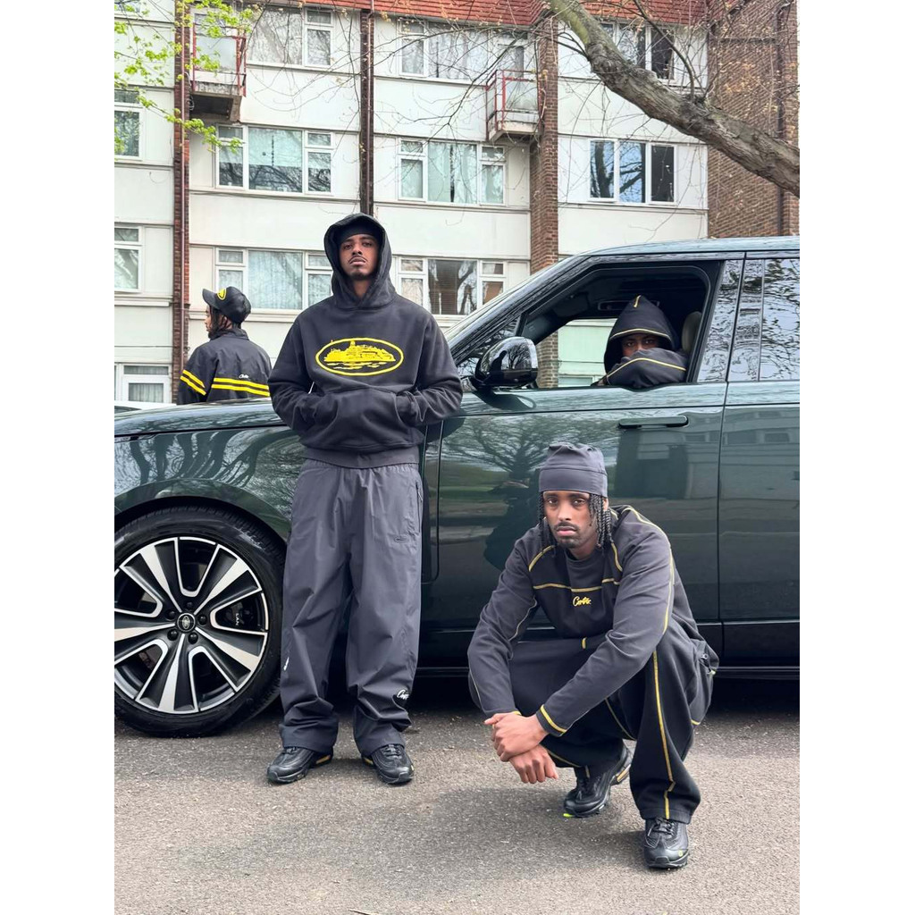 PRC4 Corteiz hiphop Hip-hop street dance printed cardigan hoodie jacket and knitted sweatpants sport