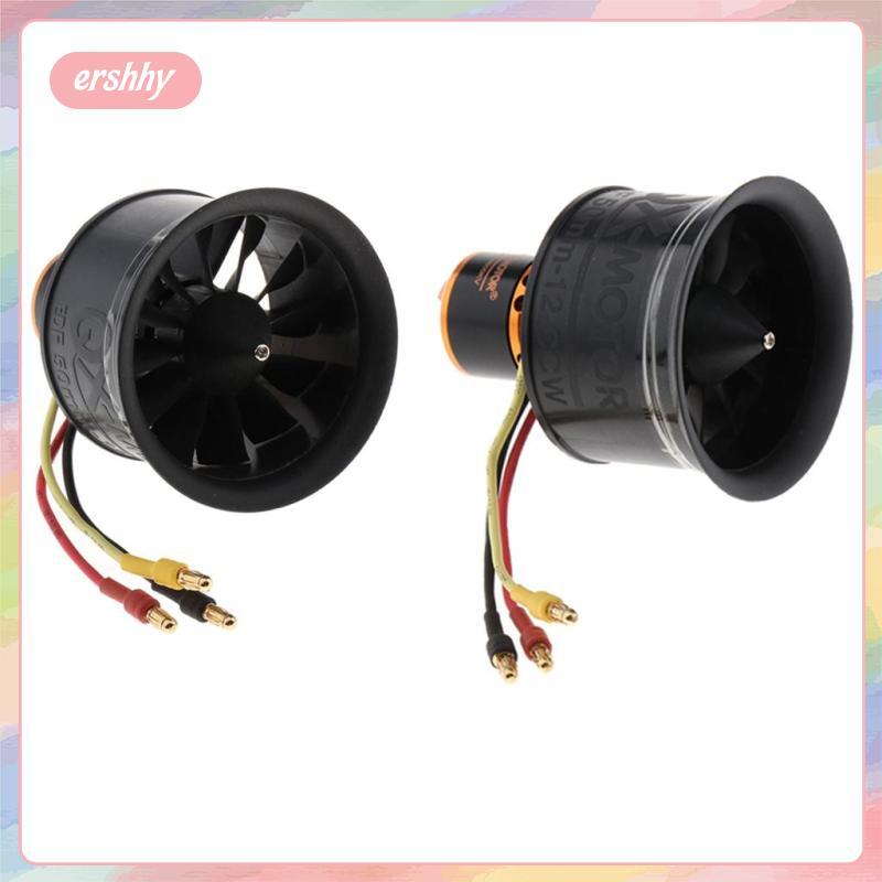 [ershy] 50 มม.พัดลมท่อ 12 ใบพัดใบพัด 4600KV สําหรับ RC EDF Jet Plane อุปกรณ์เสริม CW