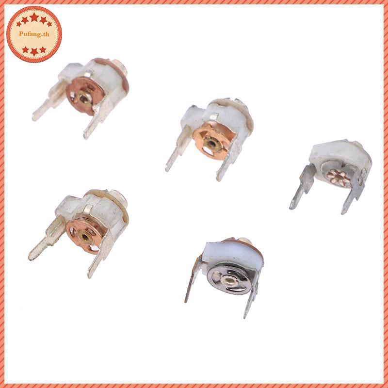PUFANG 5PCS 5 มม.เซรามิคTrimmer CapacitปรับCapacitor TrimmerตัวแปรเซรามิคCapacitor 3PF 5PF 10PF 20PF