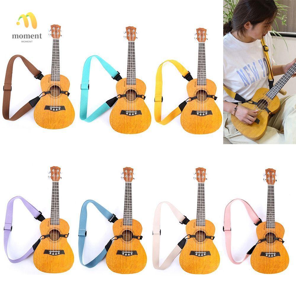 MOMENT Ukulele Strap Nylon 7 สี Hot sale เข็มขัดปรับระดับได้