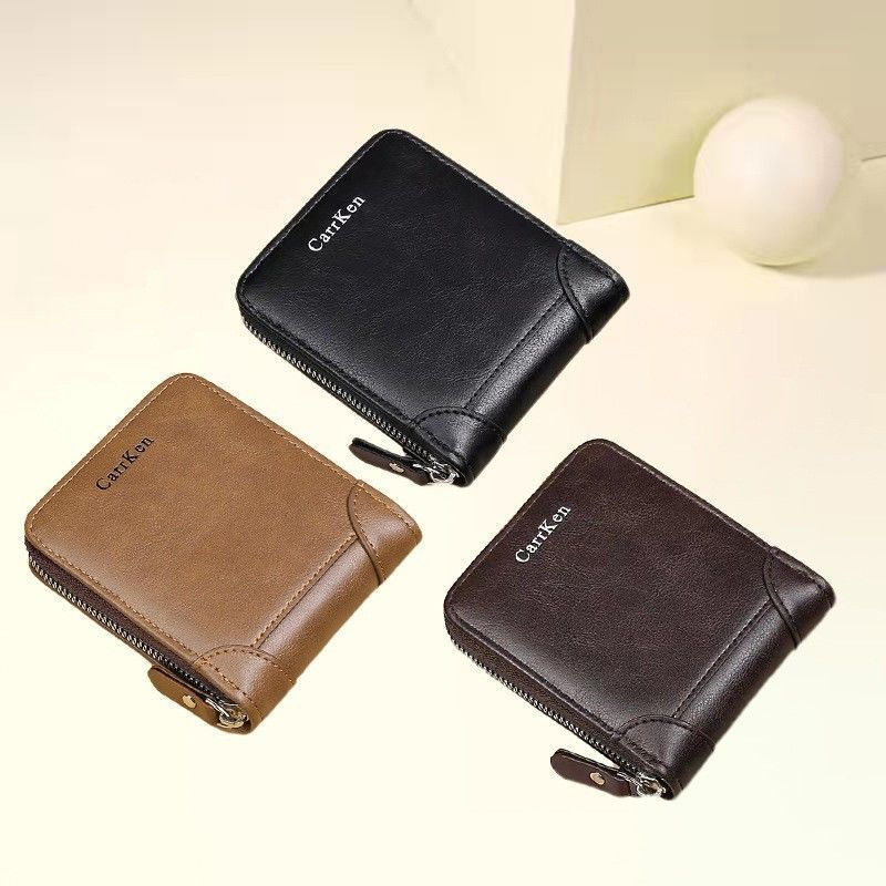 TQ~New men's short wallet, Korean version, multifunctional card holder, horizontal card case, ID hol