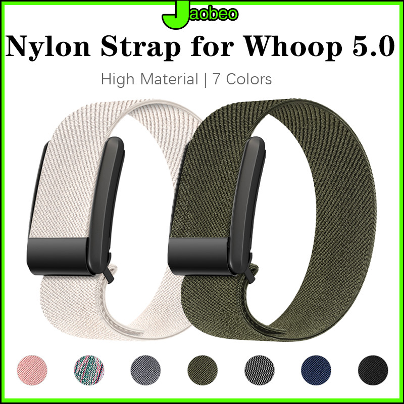 สายไนลอนกีฬา for Whoop 5.0 Straps กีฬาสร้อยข้อมือนาฬิกายืด สายพานเปลี่ยนยืดหยุ่น for Whoop 5.0 Bands