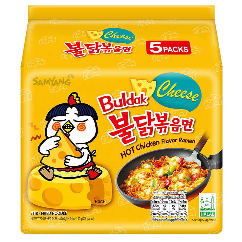 ซัมยัง บูลดัก ชีส(Samyang Buldak Ramen Cheese 130g. Pack5)