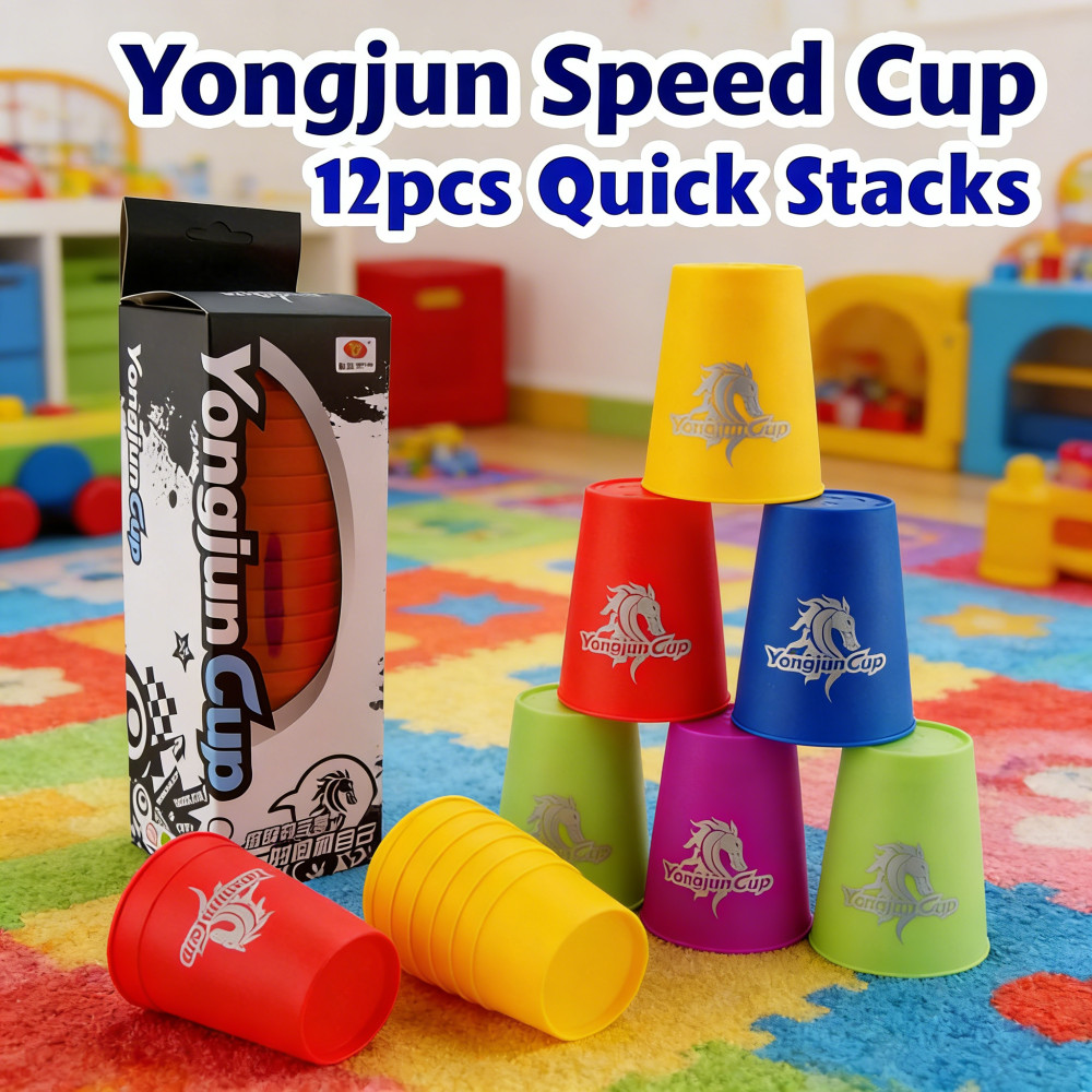 Quick Stacking Cup 12 ชิ้น/เซ็ต Speed Flying Cup YJ Yongjun Cup Stacking