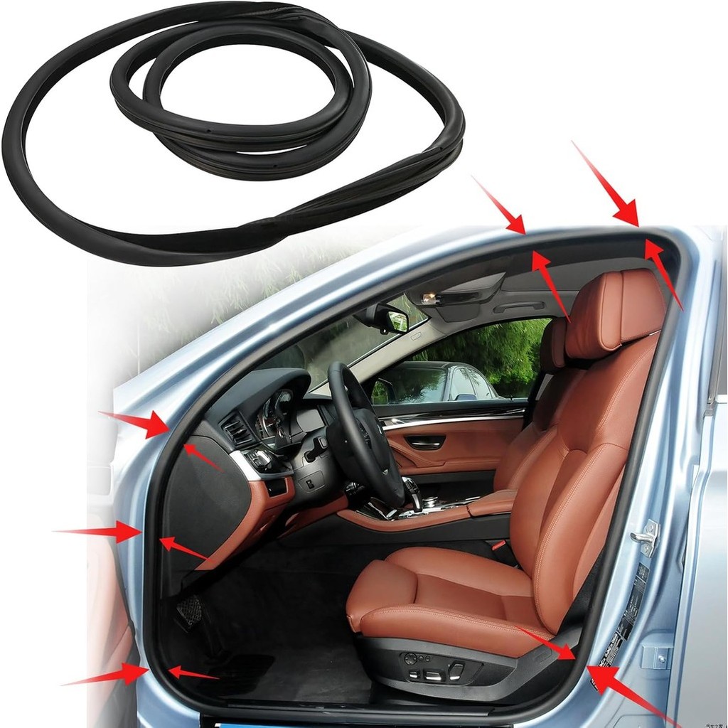 กรอบประตูด้านหน้าแถบยางกันเสียงซีลWindproof Weather Stripใช้งานร่วมกับ 2009-2016 BMW 5 Serier F10 52