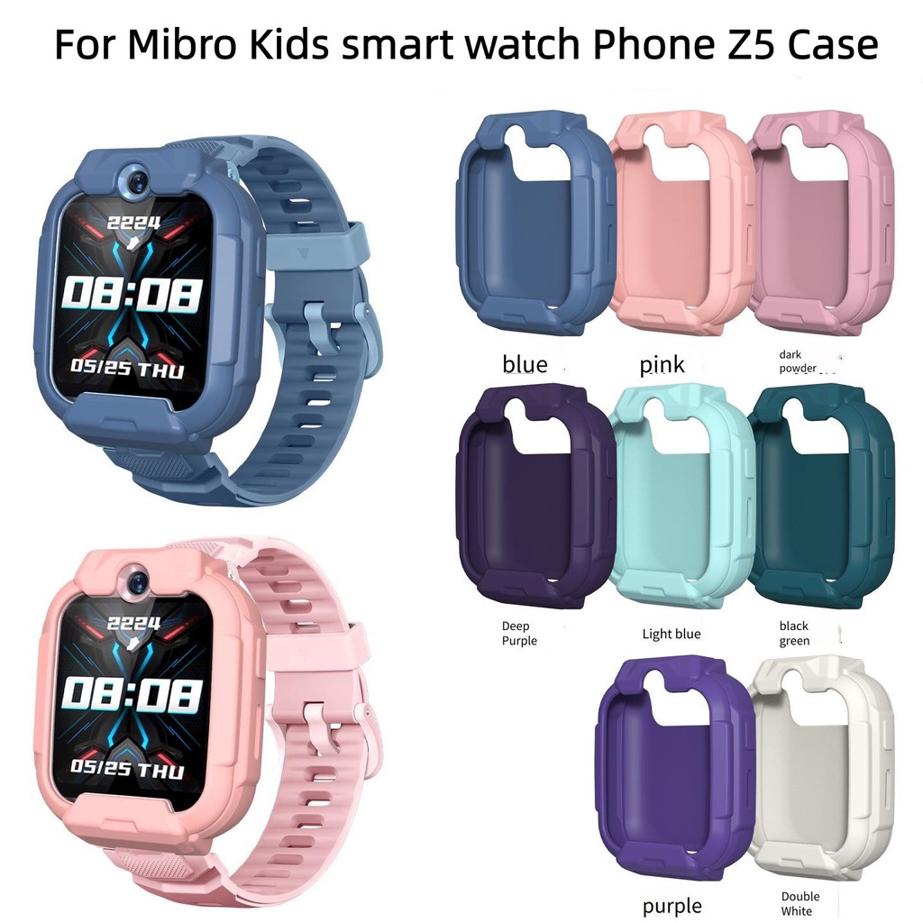 เคสซิลิโคนอ่อนนุ่มสําหรับ Mibro Kids smart watch Phone Z5 เคส Mibro Kids smart watch Phone Z5 ฟิล์ม