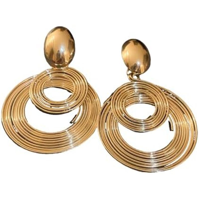 Women's Drop Earrings - Lightweight Alloy Gold or Silver Tone Dangling Earrings for Women, Fashion G