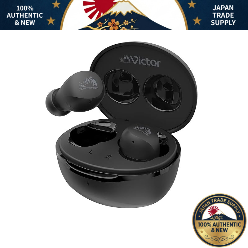JVC Kenwood Victor HA-A6T Wireless Earbuds - Bluetooth 5.4, 23 Hours Playtime, Mic Included, Compact