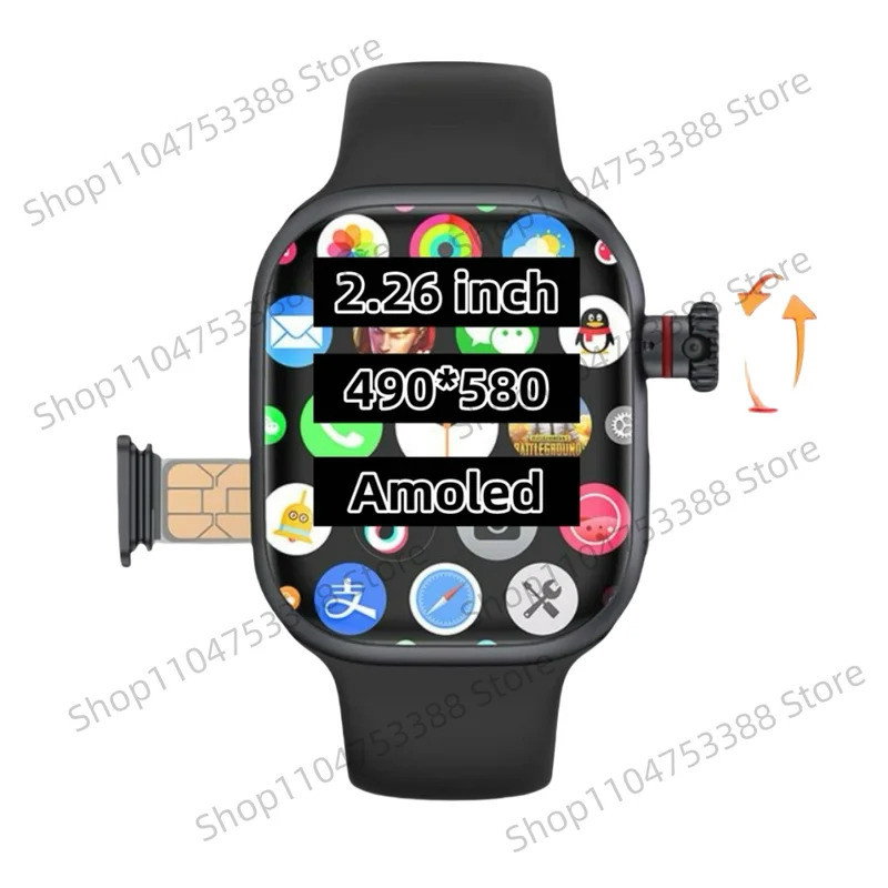 CD99 watch X 5G smartwatch 2.29 นิ้ว AMOLED 5G LTE สมาร์ทวอทช์พร้อม 180 ° กล้องดิจิตอล GPS WiFi ซิมก