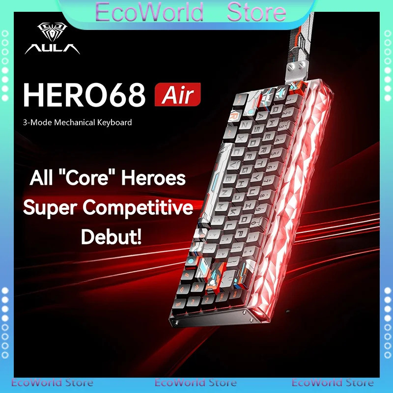 AULA Hero68 Air Three-Mode Magnetic Switch Keyboard Dual 8K Wired Wireless RT Low-Latency 68-Key Hot