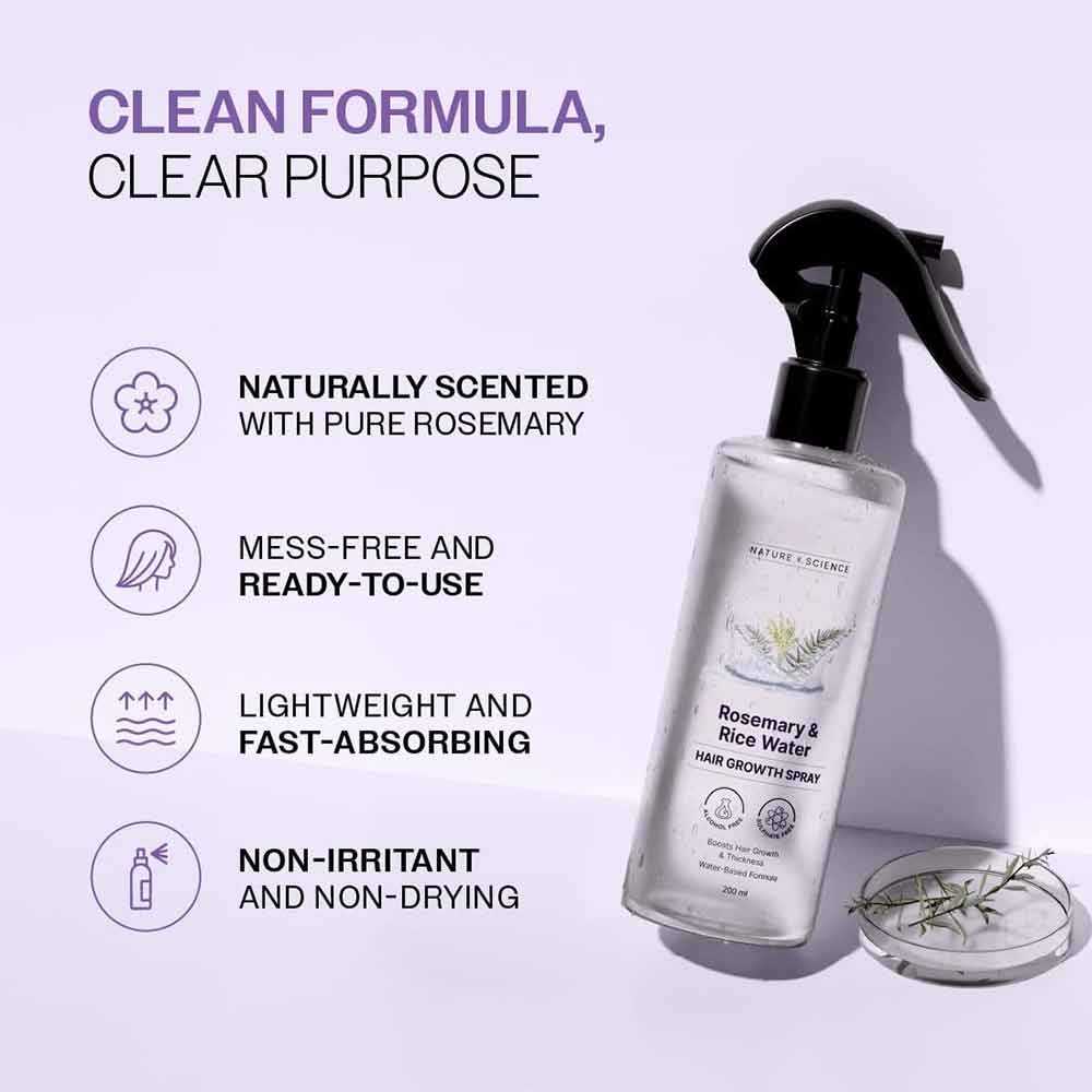 Rosemary Rice Water Hair Spray Nourish Dry Frizzy Hair Moisturizing Hair Care Spray