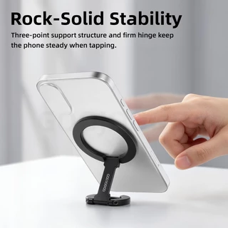 GOOJODOQ ที่วางโทรศัพท์ Dual Magnetic Ring Buckle Design Multi Angle Adjustment น้ําหนักเบาและพับได้