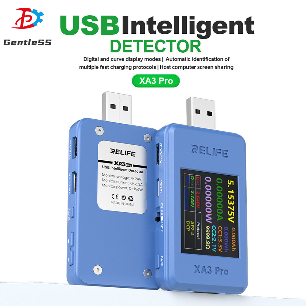 XA3 Pro DC4-24V 0-6.5A 1.77-นิ้วหน้าจอสีดิจิตอลมัลติฟังก์ชั่แรงดันไฟฟ้าปัจจุบันและ Power Meter เครื่