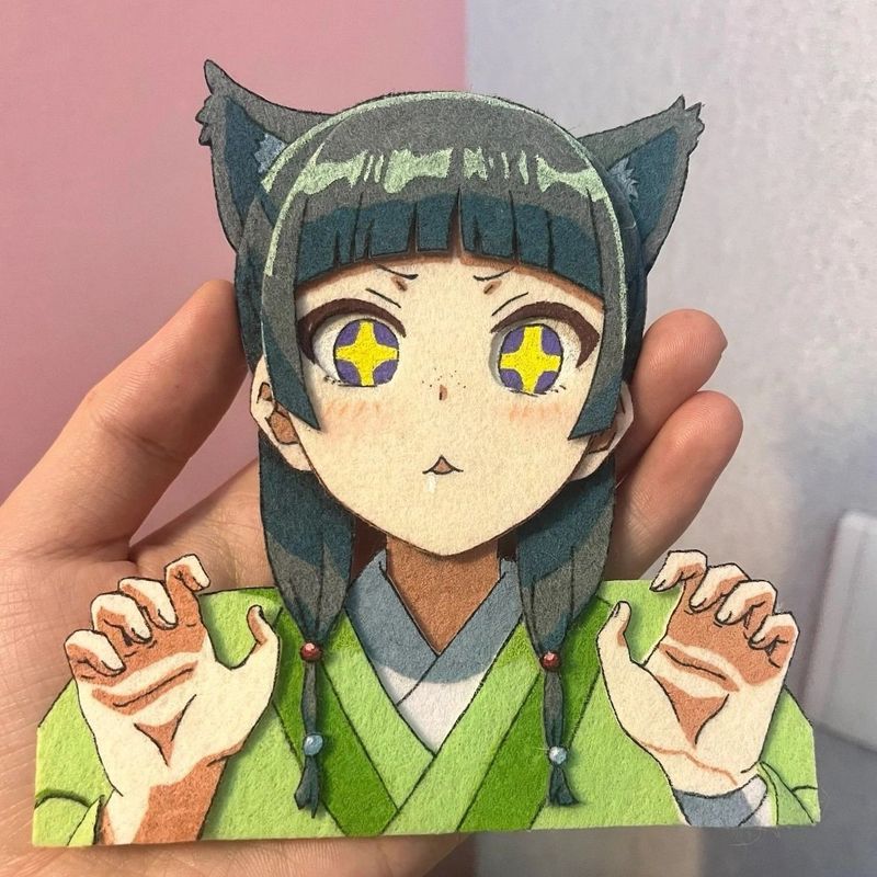 House Girls Whispering Cat Cat Master Non-ทอสําเร็จรูปจี้น่ารัก Handmade อุปกรณ์ต่อพ่วงของขวัญสําหรั