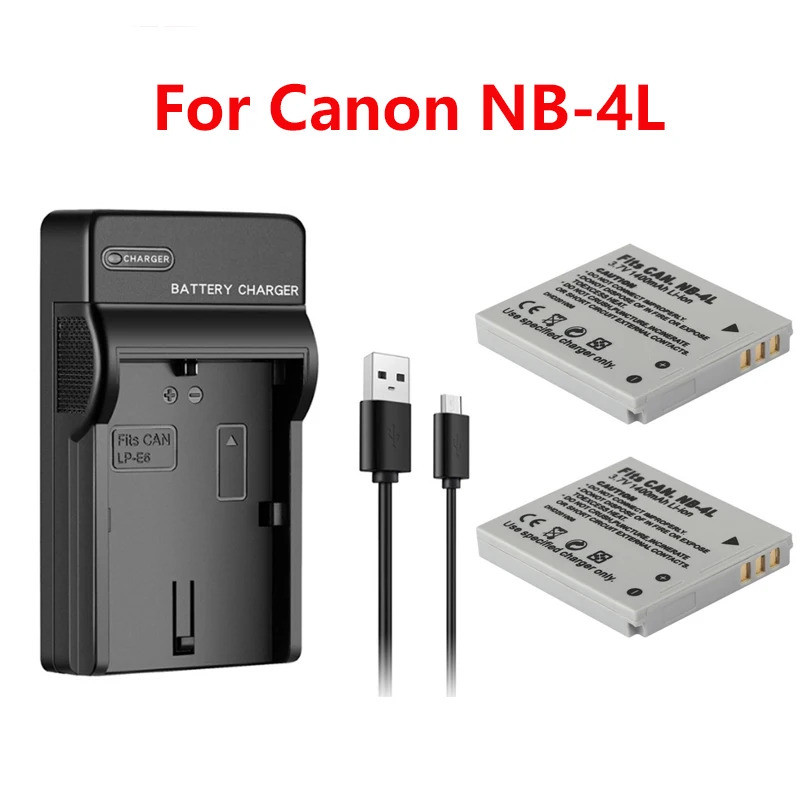 3.7V 1400mAh NB-4L NB 4L NB4L Battery for Canon IXUS 30 40 50 55 60 65 70 75 SD30 SD200 SD300 SD400 
