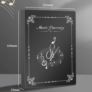 สมุดเก็บโน้ตเพลง ขนาด A4 ใส่ได้ 80 แผ่น ช่องใสแบบสอดด้านบน เก็บเอกสารเป็นระเบียบ เหมาะสำหรับนักร้องและนักดนตรี