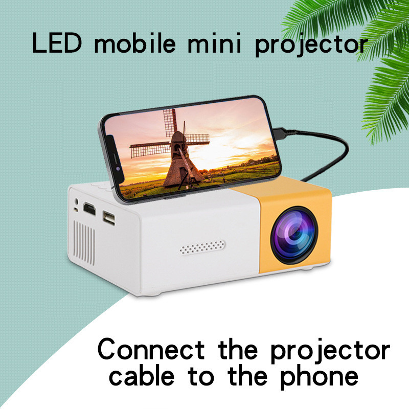 YG300 Mini HD Home Projector โฮมเธียเตอร์คอมพิวเตอร์โทรศัพท์มือถือโปรเจคเตอร์โปรเจคเตอร์แบบพกพา