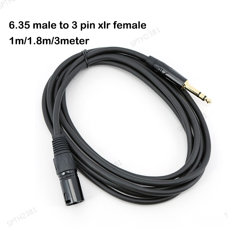 6.35 มม.6.5 Jake 3pole สเตอริโอชายปลั๊กเชื่อมต่อสายไมโครโฟน XLR ชาย 3Pin ลําโพง XLR สําหรับ HDTV DVD