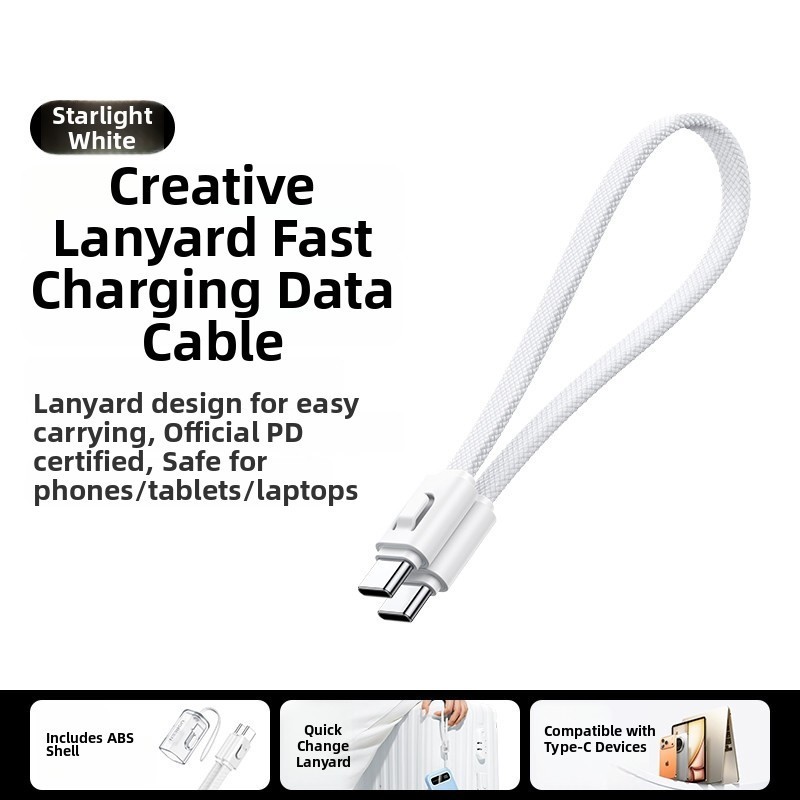 UGREEN C to C Fast CHARGING PD60W 3A USB-C Lanyard สายชาร์จ 2-in-1 Type-C สวมใส่สาย 0.3M ราคา ถูกที่สุด ดีลบีเคเค แกลเลอรีภาพที่ 8