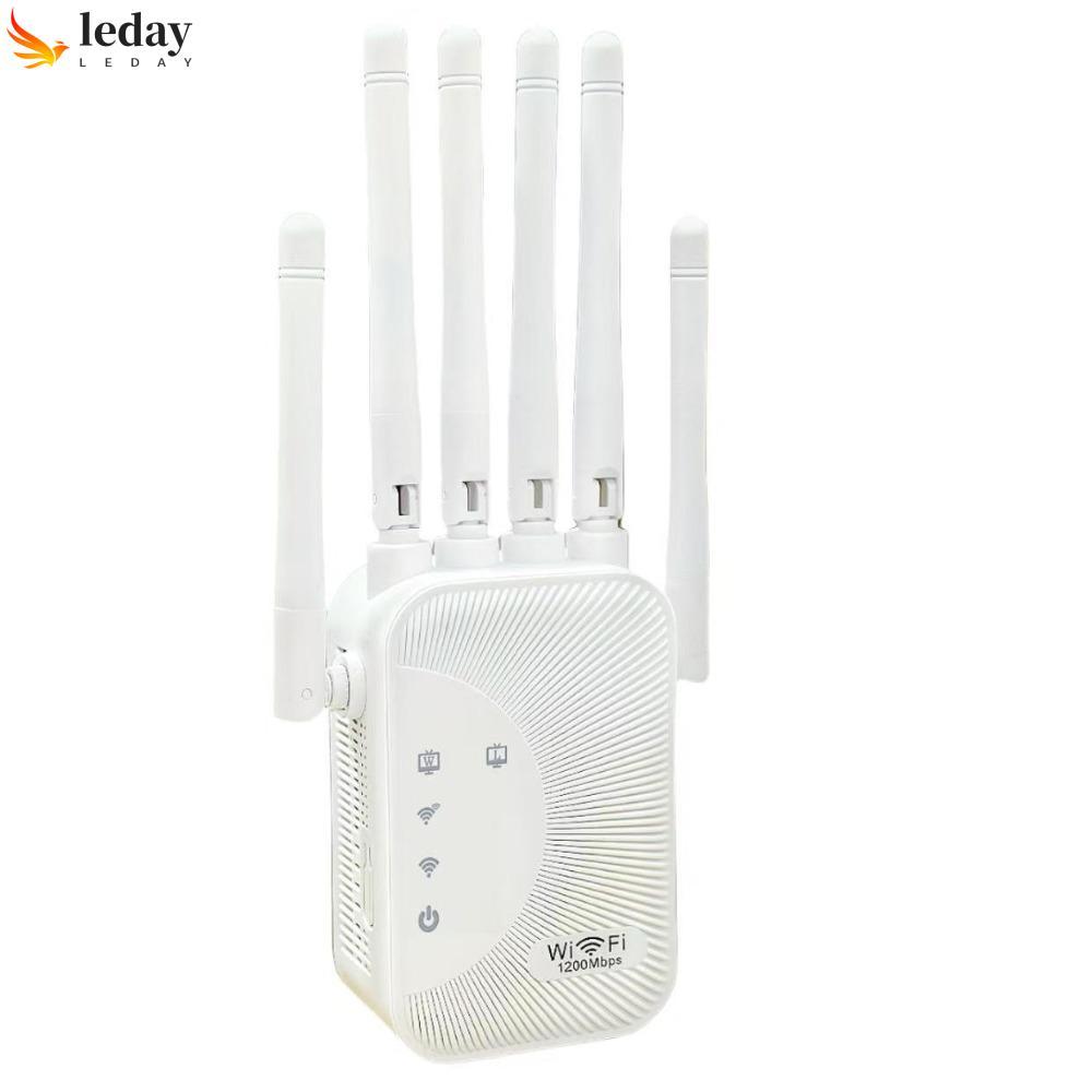 MAILETH Wifi Repeater, พลาสติก 300Mbps/1200Mbps WiFi Extender, แบบพกพา 2.4G 5G 6 เสาอากาศ Dual Band 