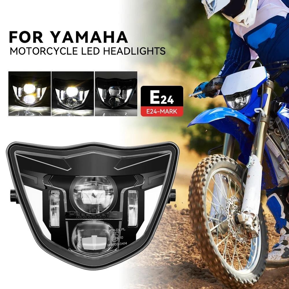 E-mark รถจักรยานยนต์ LED ไฟหน้าไฟหน้าสูง Low Beam DRL สําหรับ Yamaha WR 250F/400F/426F/450F TTR110E 