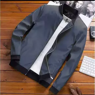 CODTwoStar simple bomber jacket. For men and women, high quality, motorcycle style coat, round neck, good size.