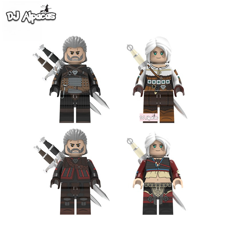 The Witcher-Geralt Mini Figures Toy Ciri DLC Outfit ตุ๊กตาสะสม