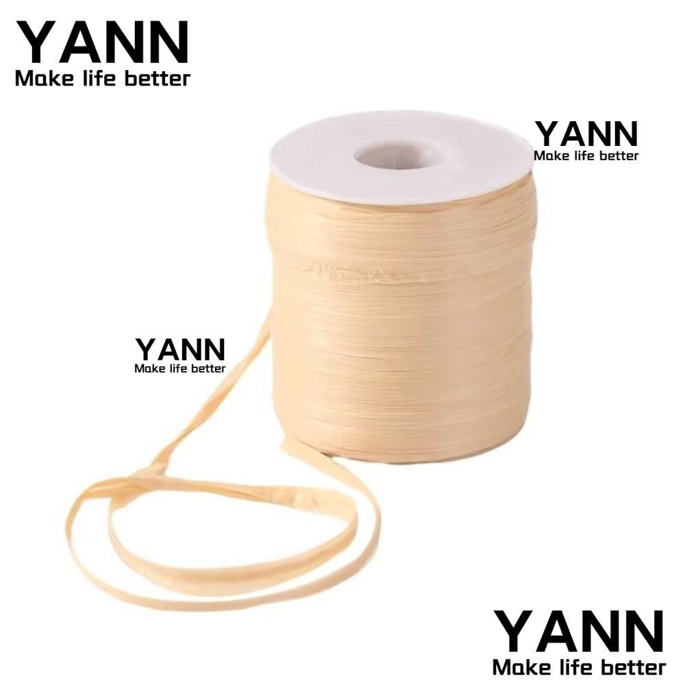 YANN Raffia ด้าย,ทนทานทอผ้าตะขอหมวกริบบิ้น,คุณภาพระดับพรีเมียมเป็นมิตรกับสิ่งแวดล้อม 120M ต่อม้วนโครเชต์เส้นด้าย DIY