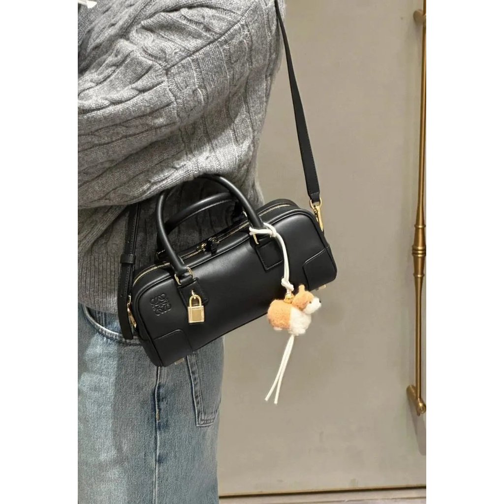 [เกรดเวย์โกว]Loewe Loewe 24 รูปแบบใหม่ Napa Cowhide Amazona Short Bowling Bag Star Same Style Ladie