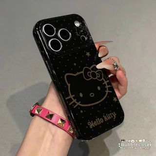 เคสโทรศัพท์คิตตี้หัวโตลายดาวและจุด ลายแมวเส้นขอบ สำหรับSamsung A03S A05S A13 A14 A54 A55 A56 A50 A36 A17 A20 A16 A15 A12