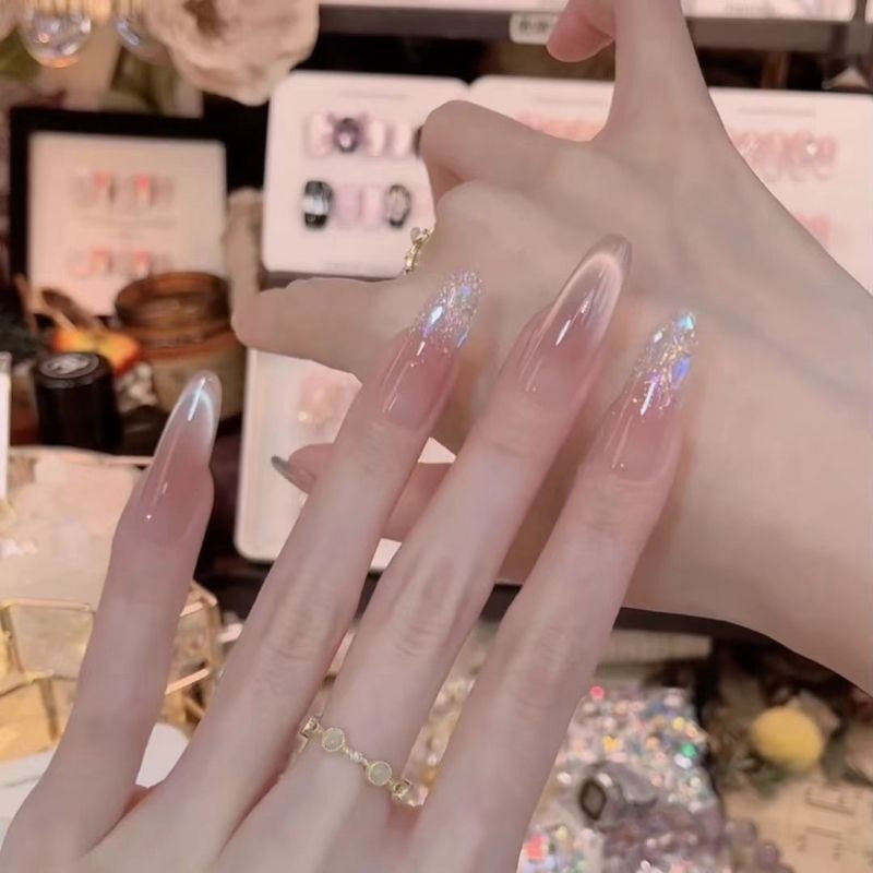 Yiyiwu [Magic Elf] Spring Summer Handmade Wearing Nails Back to Trend Retro Gentle Whitening Tempera