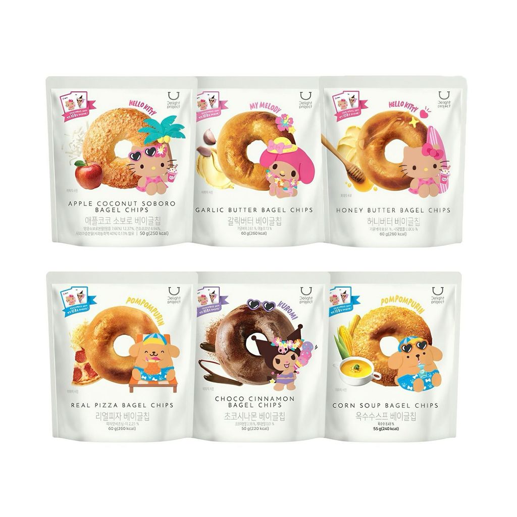 เกาหลี เกาหลี OLIVEYOUNG Sanrio kitty Co-Branded Dry Bagel Chips Biscuits Low-Calorie Low-Fat Health