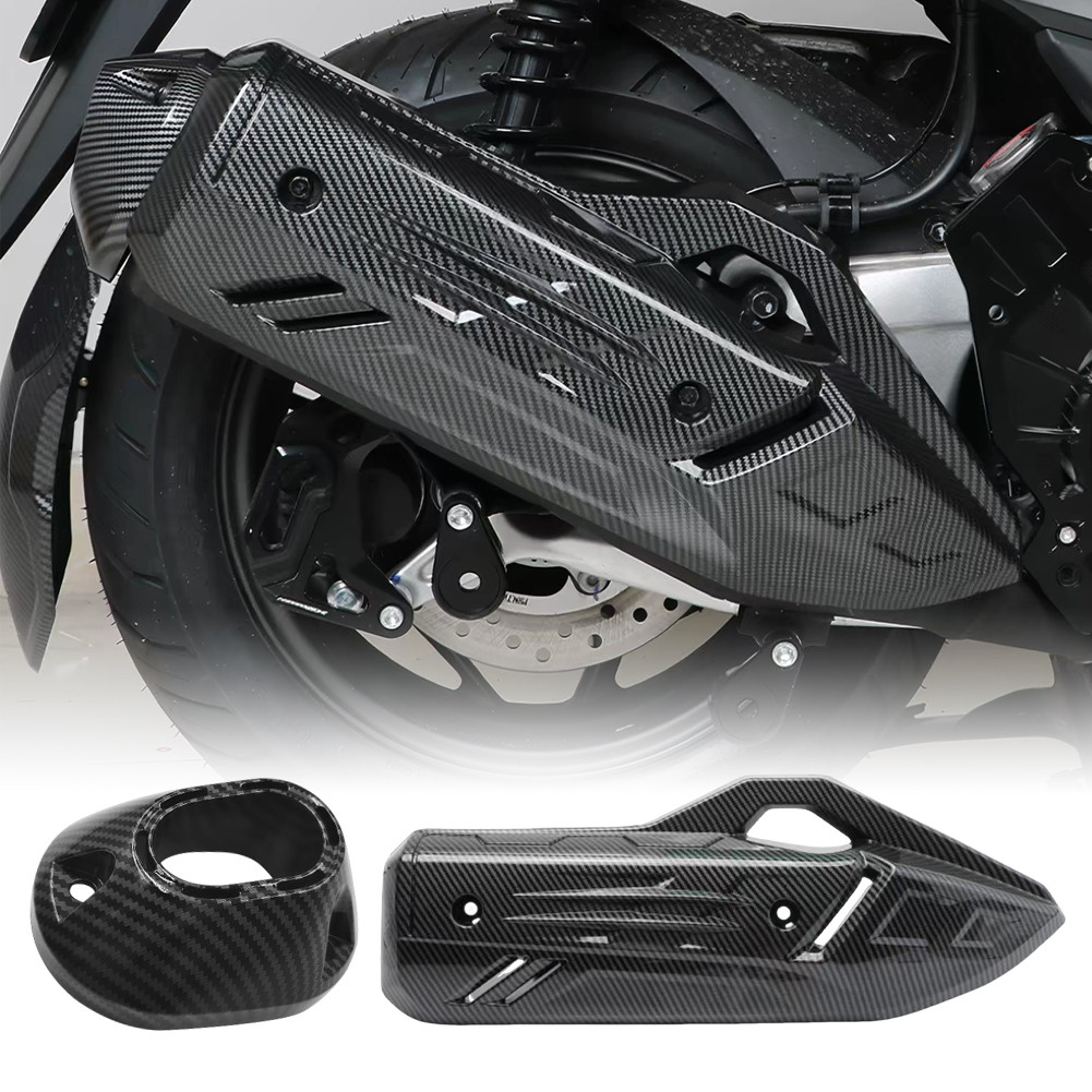 ของแต่งมอเตอร์ไซค์ ปลายท่อไอเสียแต่ง ท่อไอเสีย สำหรับรถจักรยานยนต์ Honda Click 160/PCX 160ลายคาร์บอนไฟเบอร์ ติดตั้งง่าย