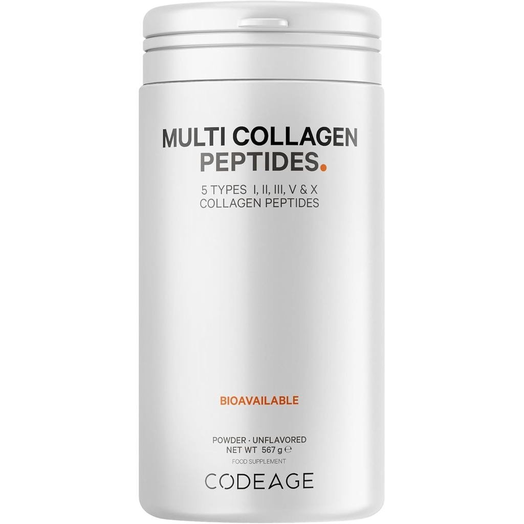 Codeage Multi-Effect Collagen Powder Peptide น้ําหนัก 2 เดือน, Hydrolyzed I, II, III, V, X-Type Coll