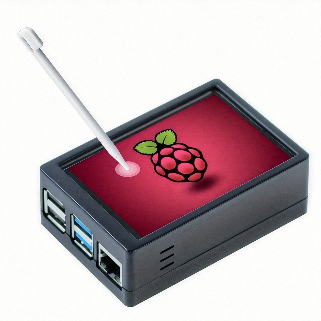 Raspberry Pie 4B 3.5 นิ้ว ILI9486 480X320 SPI TFT LCD หน้าจอสัมผัสพร้อมเคสป้องกัน ABS, ชุดจอแสดงผล R