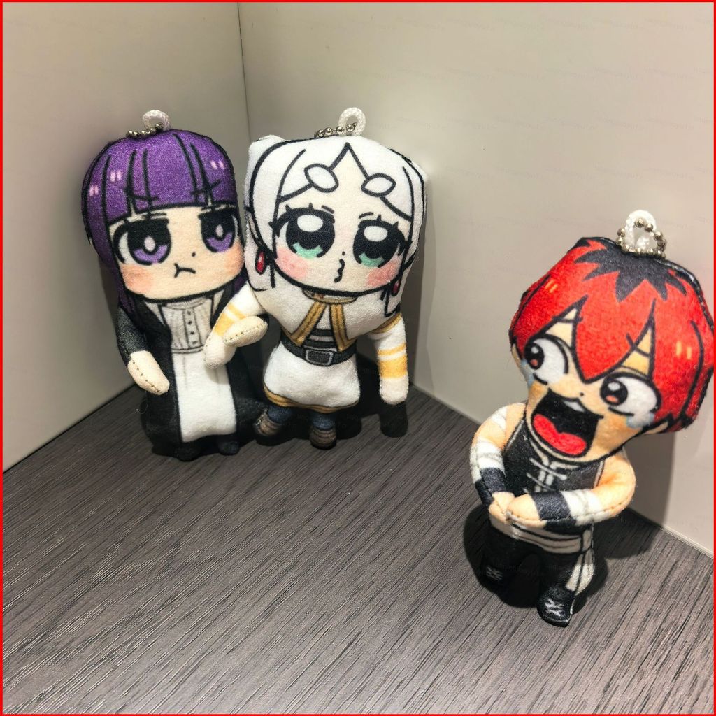 HQ Frieren: Beyond Journeys End Frieren Fern Plushie ตุ๊กตาลวดในตัว Skeleton Bag Charm