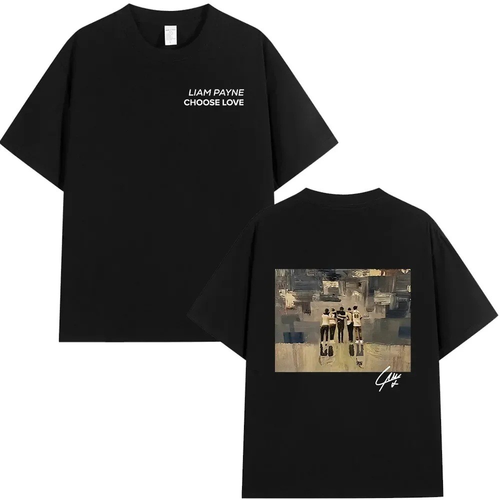 [มีสินค้า] เสื้อยืด Liam Payne "Choose Love" ของขวัญเพื่อเป็นการรำลึกถึง Payne สำหรับแฟนๆ เสื้อผ้าแบ