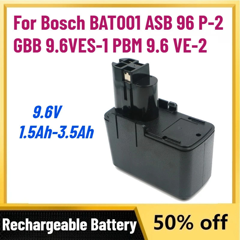 9.6V 1.5Ah-3.5Ah แบตเตอรี่สําหรับ Bosch BAT001 ASB 96 P-2 GBB 9.6VES-1 PBM 9.6 VE-2 ชาร์จ Ni-MH Ni-C