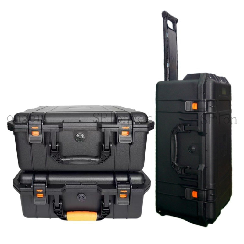 กันน้ําดึง Rod Hardcase Roller PP พกพากันฝุ่น Crushproof การถ่ายภาพ Drone กล่องเครื่องมือ