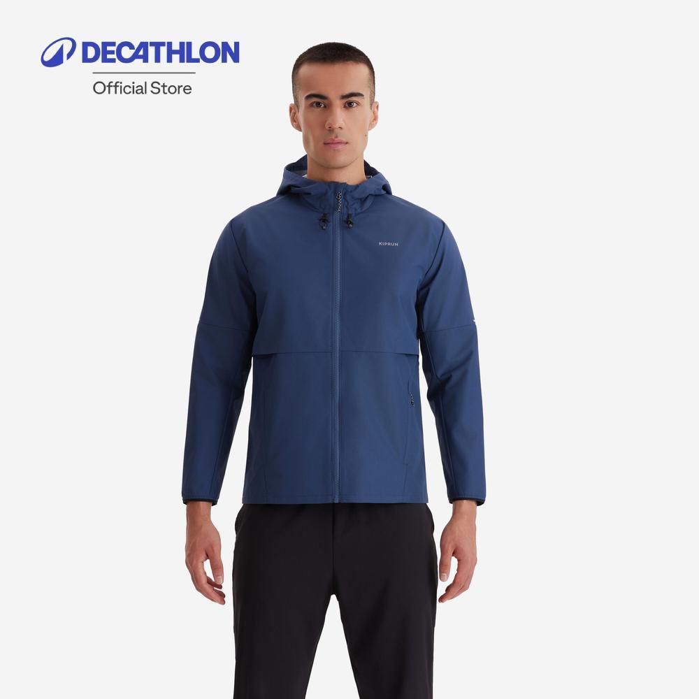 Decathlon Men'S Run 100 Waterproof Jacket เสื้อแจ็คเก็ตวิ่งกันน้ำสำหรับผู้ชาย รุ่น 100 - Blue