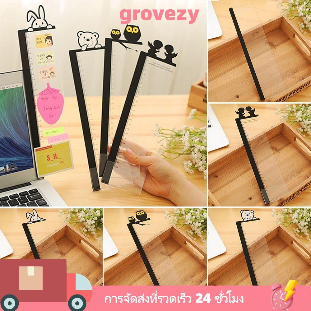 GROVEZY สติกเกอร์ฉลากโปร่งใสคอมพิวเตอร์ด้านข้างแผงเขียนบันทึกเครื่องเขียน Remind Memo Pad