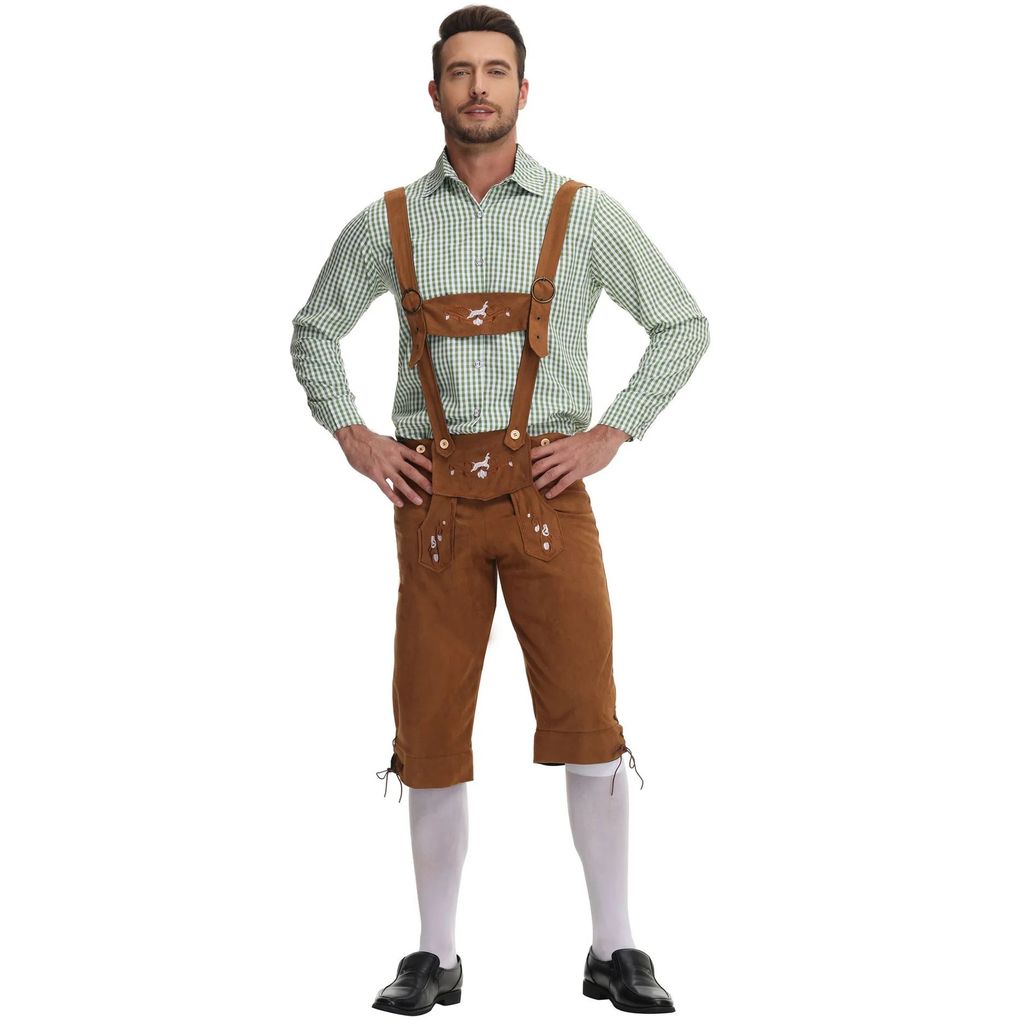 Mrn Oktoberfest เครื่องแต่งกาย Baavalier เบียร์เยอรมันวันหยุดแต่งตัวเบียร์ Overalls เทศกาลเสื้อแขวนก