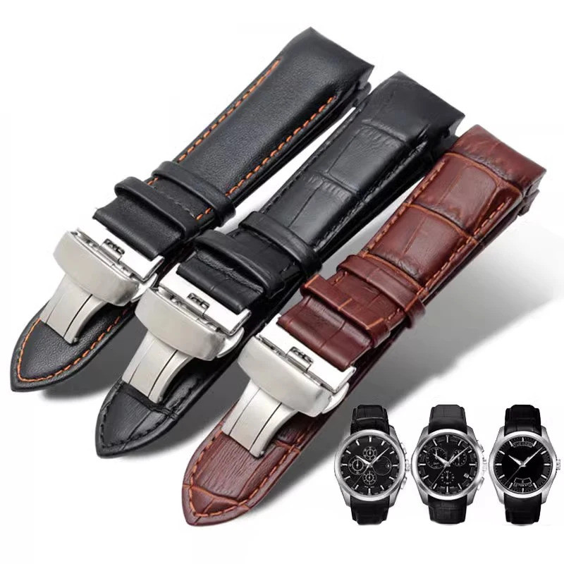 Watchband Watch Band Strap for Tissot COUTURIER T035 T035617 627 T035439 Genuine Leather Watch Band 
