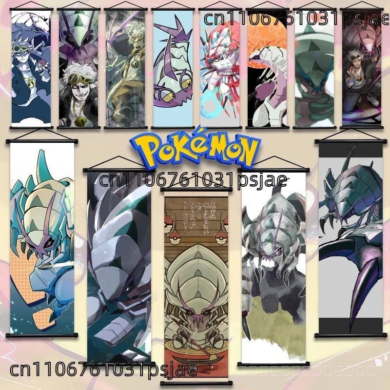 โปสเตอร์เลื่อนแขวน Pokemon Wimpod & Golisopod - การตกแต่งผนังอนิเมะที่หลงใหลสําหรับคนรักโปเกมอน